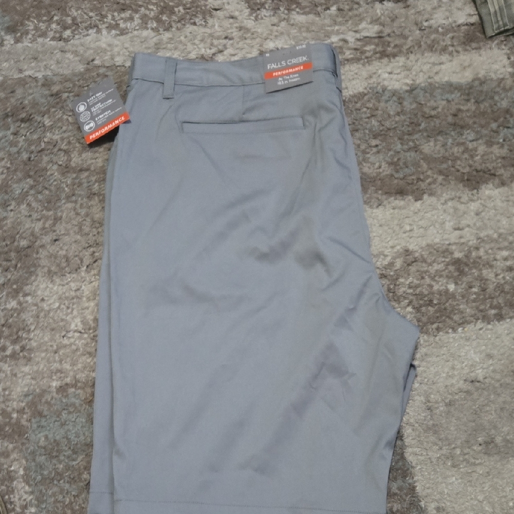 Falls Creek Gray Flat Front Shorts Casual